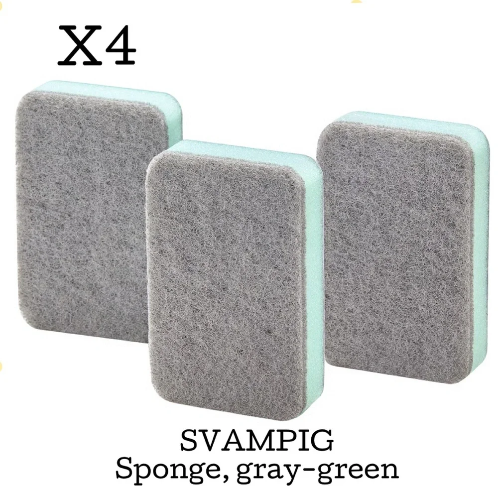 Gray-Green Cleaning Sponge - 4 Packs